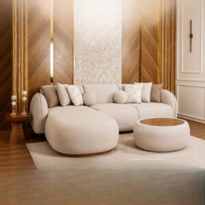 Modern L-Shape Custom Sofa Design with Premium Sofa Cover